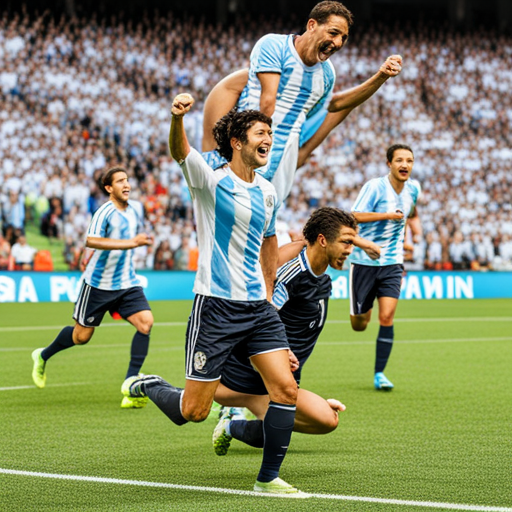 阿根廷队参加中国邀请赛进球